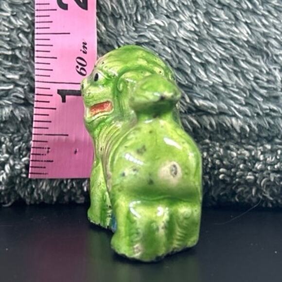 Chinese Cloisonné Enamel Miniature Foo Dog Brass Figurine ADORABLE - Picture 3 of 10